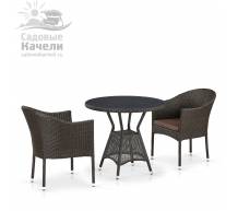 Комплект плетеной мебели T707ANS/Y350-W53 2 Pcs Brown 